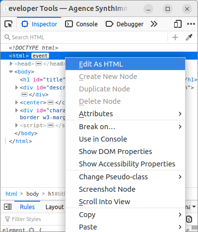 copier le code de la page entière